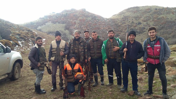 Karaman'da yaban domuzu avı