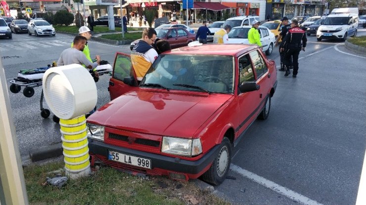 Samsun’da otomobiller çarpıştı: 1 yaralı