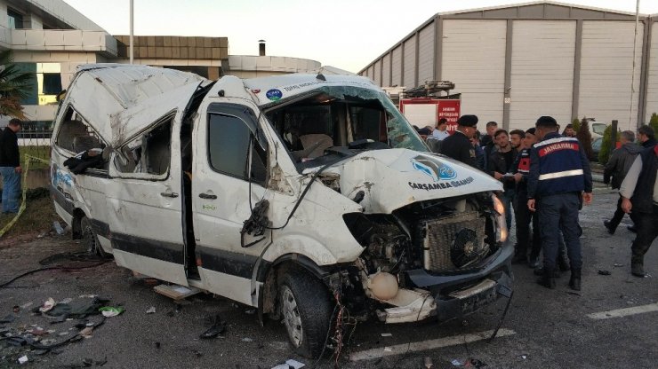Samsun’da öğrenci servisi kaza yaptı: 1 ölü
