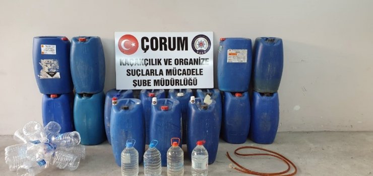 Çorum’da kaçak içki operasyonu