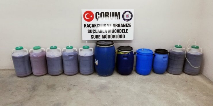 Çorum’da kaçak içki operasyonu