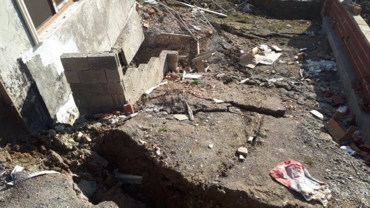 Kastamonu’da heyelanda bir ev hasar gördü