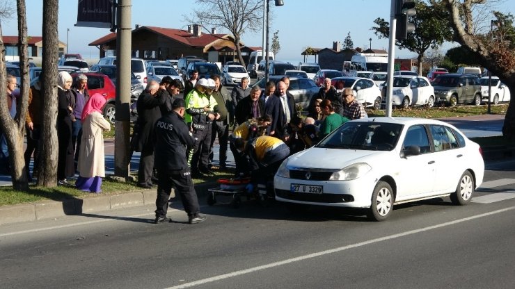 Ordu’da otomobilin çaptığı bisikletli genç yaralandı