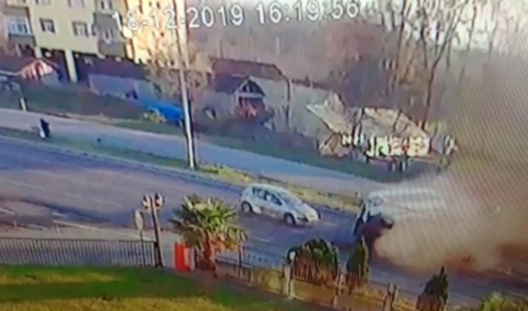 Samsun’da 2 öğrencinin öldüğü kaza güvenlik kamerasına yansıdı