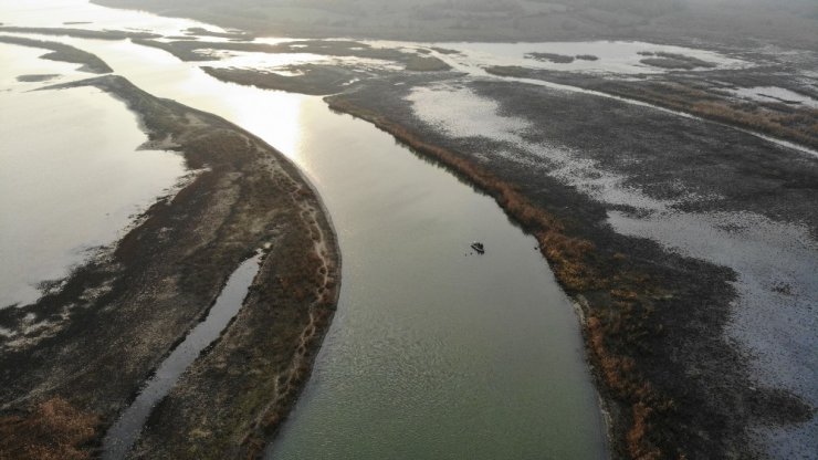 Terkos Gölü’nde ki aramalar drone ile görüntülendi