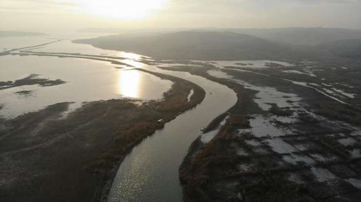 Terkos Gölü’nde ki aramalar drone ile görüntülendi