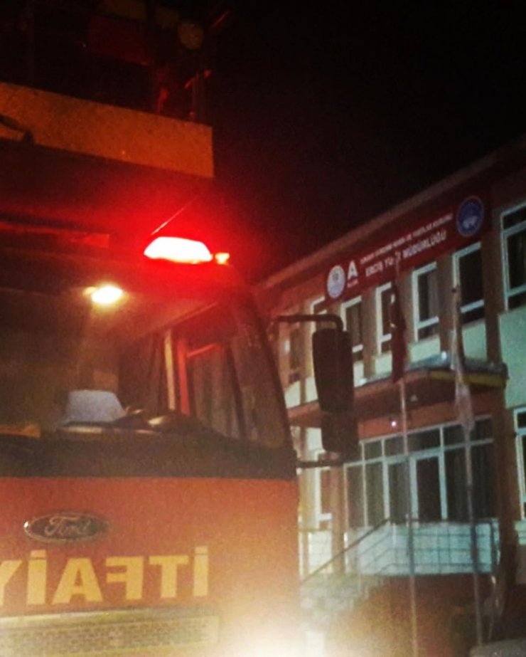 Ağaçta mahsur kalan kediyi itfaiye kurtardı
