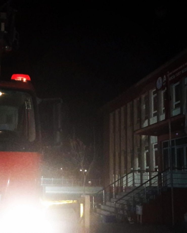 Ağaçta mahsur kalan kediyi itfaiye kurtardı