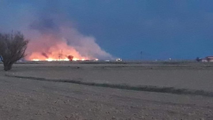 Eber Gölü’nde yangın