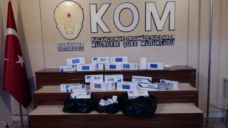 Gaziantep’te 920 paket kaçak sigaraya 2 gözaltı