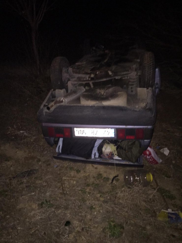 Konya'da otomobil devrildi: 3 yaralı