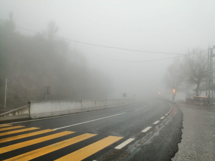 Bolu Dağı'nda sağanak ve sis etkili oluyor