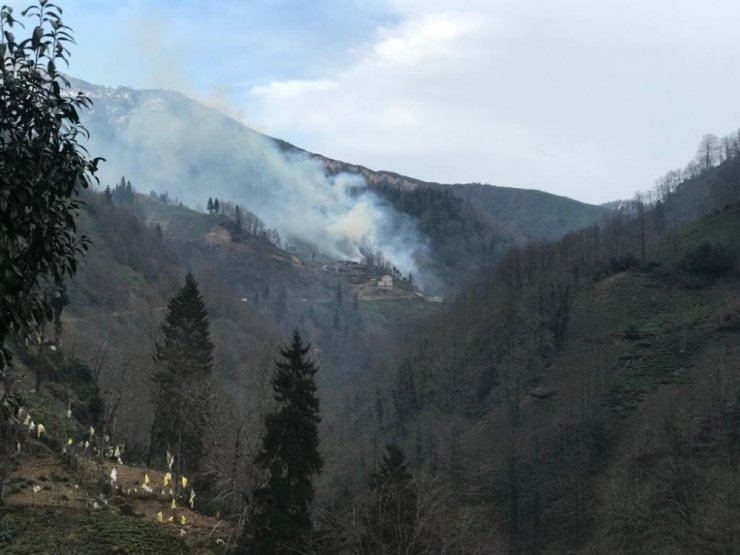 Örtü yangınları Rize’de de başladı
