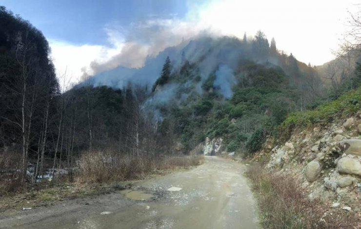 Rize’nin Ardeşen ilçesindeki örtü yangını 3 gündür aralıksız devam ediyor
