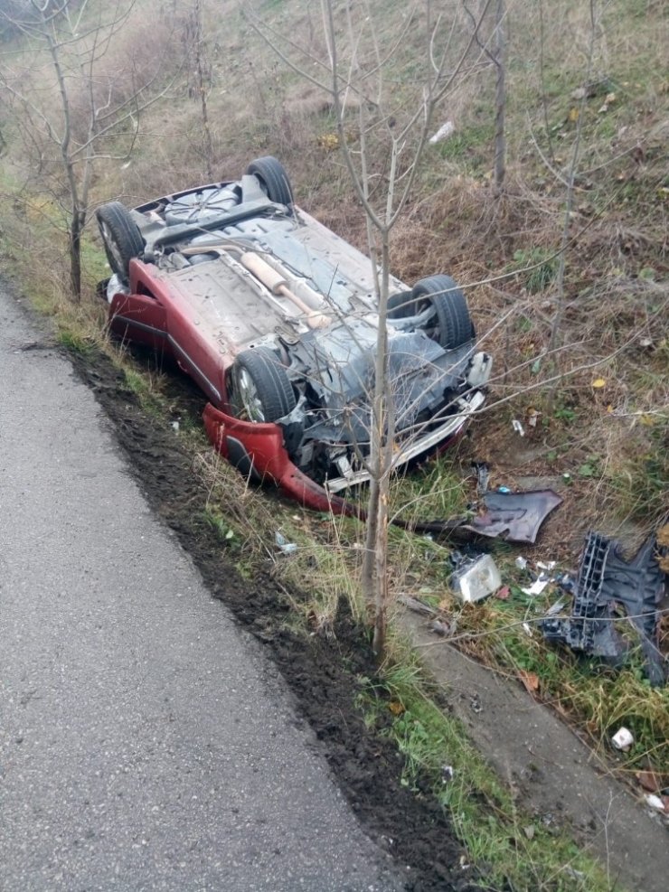 Samsun’da otomobil takla attı: 1 yaralı