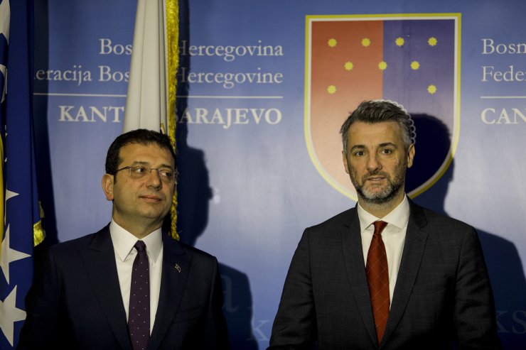 İBB Başkanı İmamoğlu, Saraybosna'da temaslarda bulundu