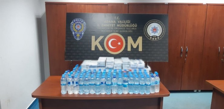 Adana’da kaçak içki ve sigara operasyonu