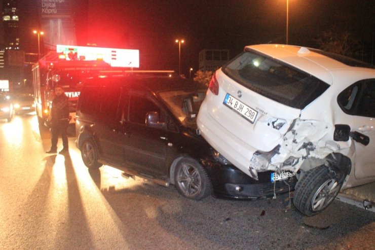 Alkollü sürücü kaza yaptı:1 yaralı