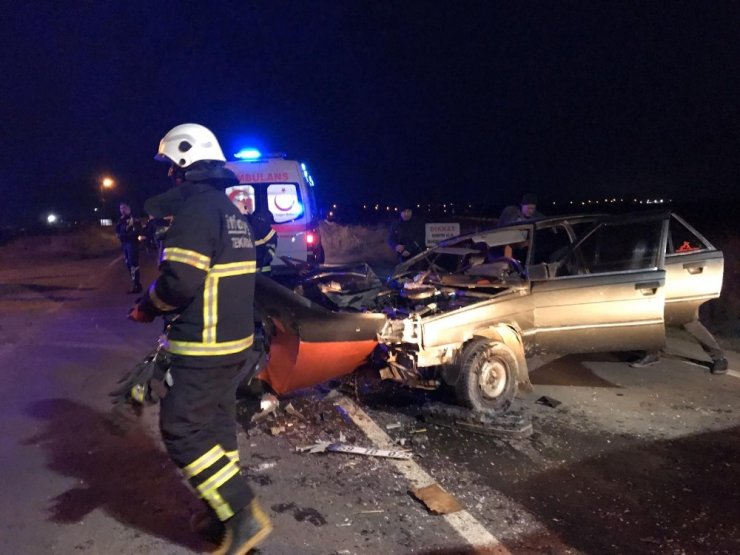 Tekirdağ’da tır ile otomobil çarpıştı: 6 yaralı