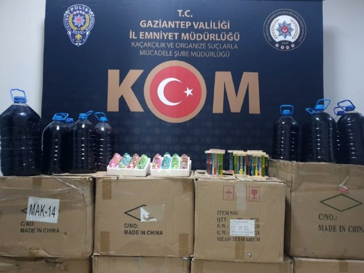 Oto yıkamacıya kaçak içki operasyonu