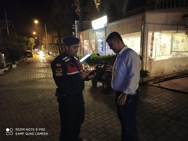 Kaş’ta jandarmadan yılbaşı denetimi