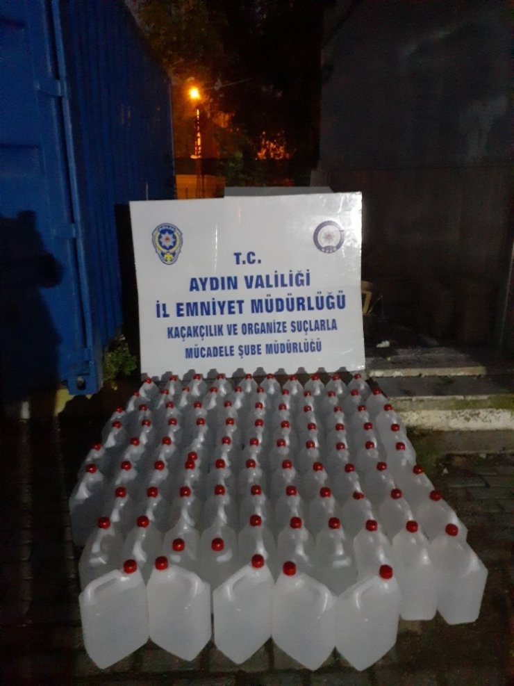 Aydın’da 1525 litre kaçak içki ele geçirildi