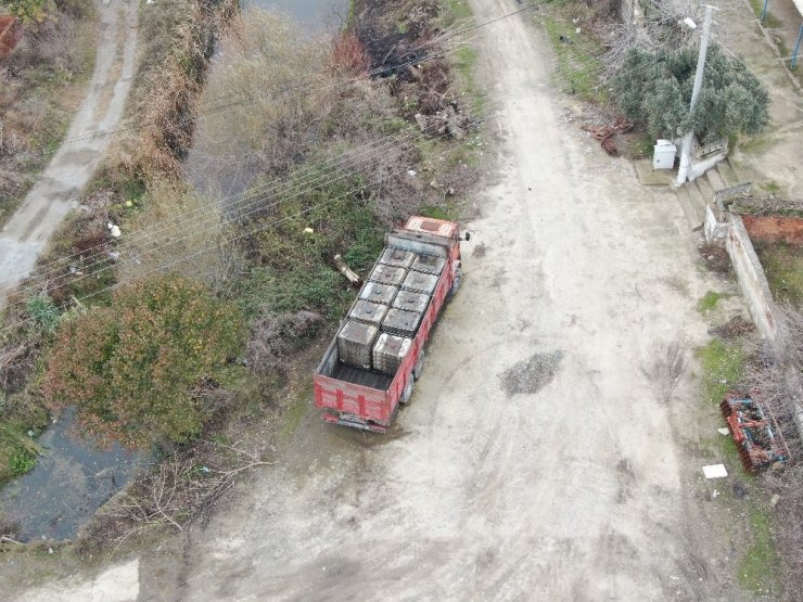 Kaçak rafineriye drone destekli operasyon