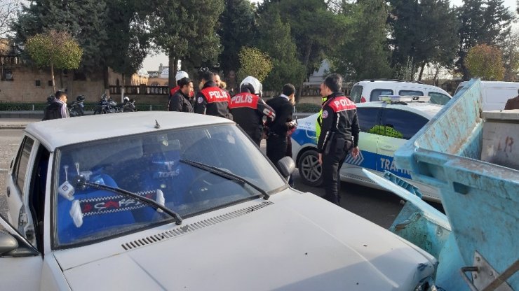 Polisten kaçan ehliyetsiz sürücü kaza yapınca yakalandı