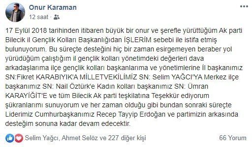 AK Parti’de istifa