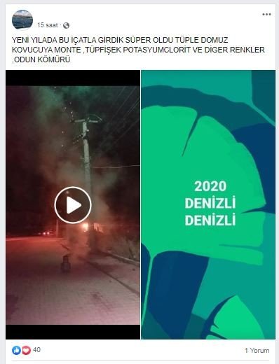 Yılbaşı eğlencesi için hazırladığı tüplü düzenek adeta EYP’yi anımsattı