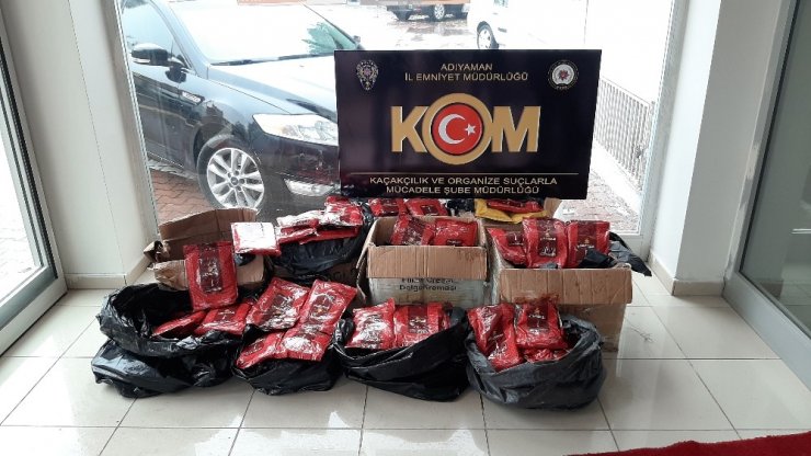 Adıyaman’da kaçak nargile tütünü operasyonu
