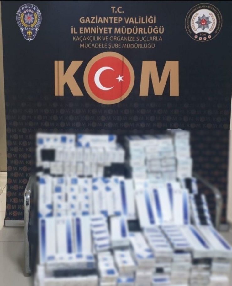 Gaziantep’te 4 bin 200 paket kaçak sigara ele geçirildi
