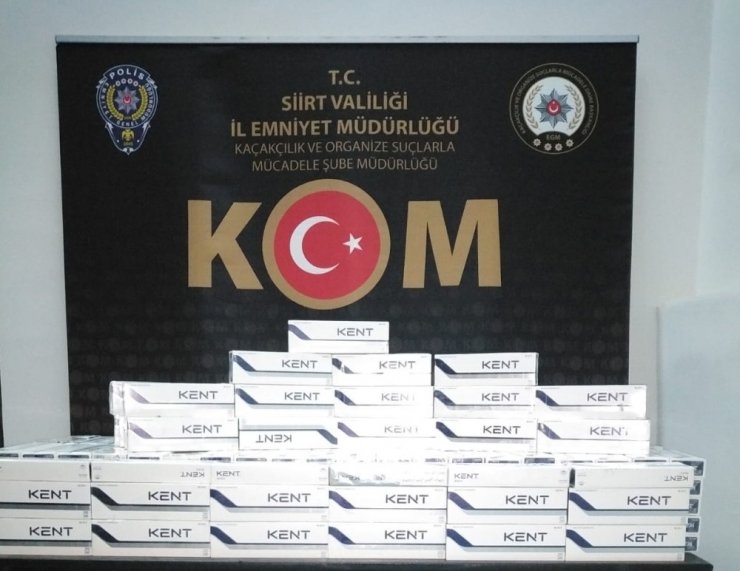 Siirt’te 3 bin 400 paket kaçak sigara ele geçirildi