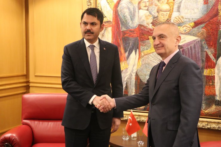 Bakan Kurum, Arnavutluk Cumhurbaşkanı Meta ile görüştü