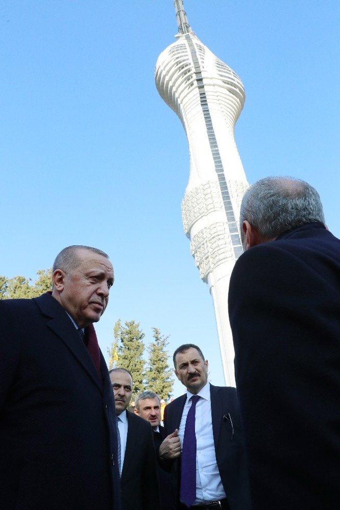 Cumhurbaşkanı Erdoğan Çamlıca Kulesi’nde incelemelerde bulundu