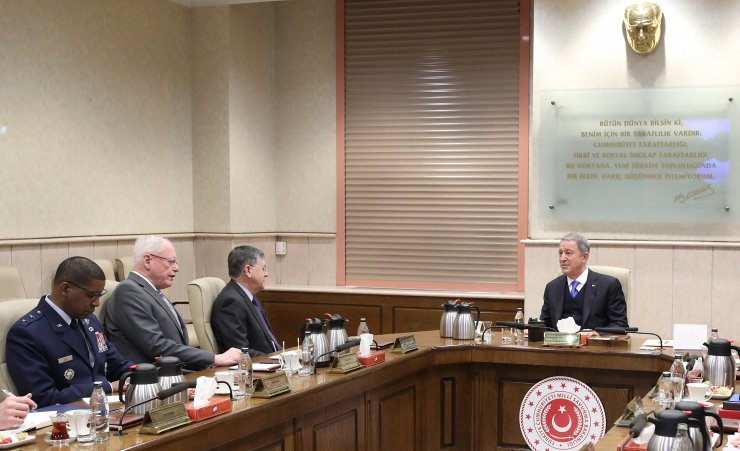 Milli Savunma Bakanı Hulusi Akar, ABD Suriye Özel Temsilcisi James Jeffrey'i kabul etti