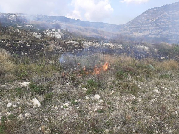 Samandağ’da kuru ot yangını