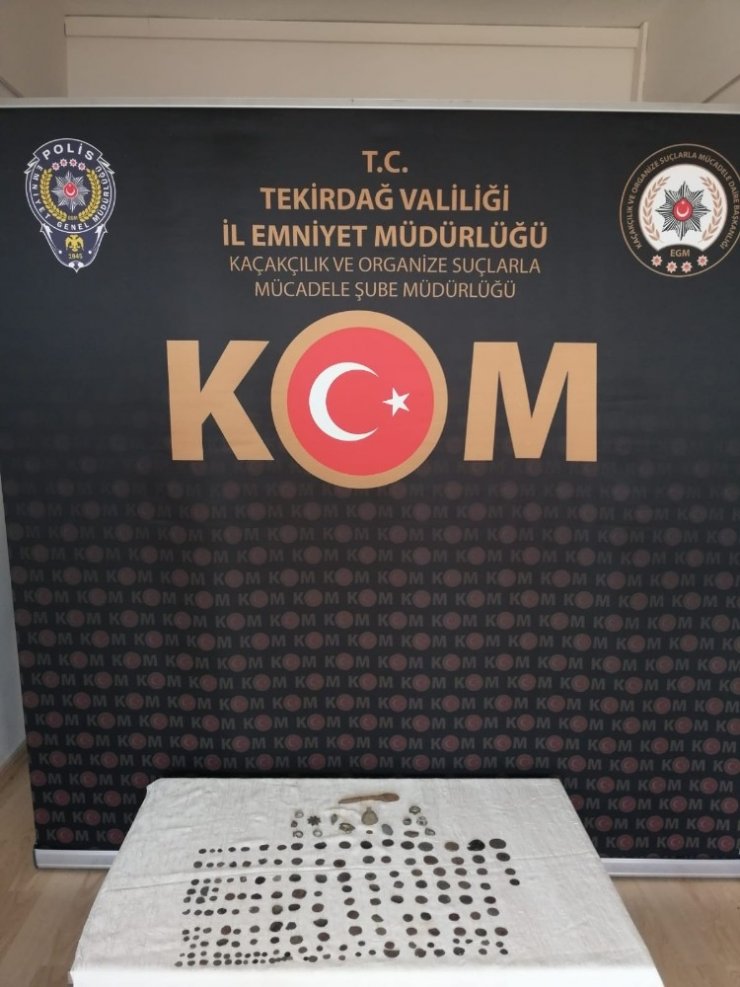 Tekirdağ’da Roma, Bizans ve Osmanlı dönemine ait sikkeler ele geçirildi