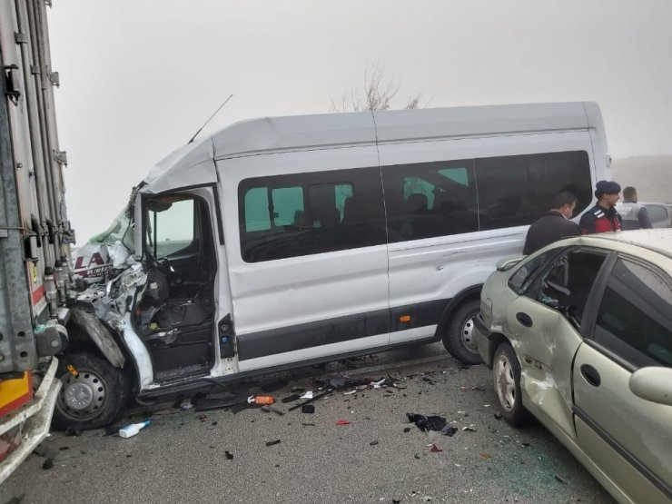 Amasya’da zincirleme trafik kazası: 7 yaralı