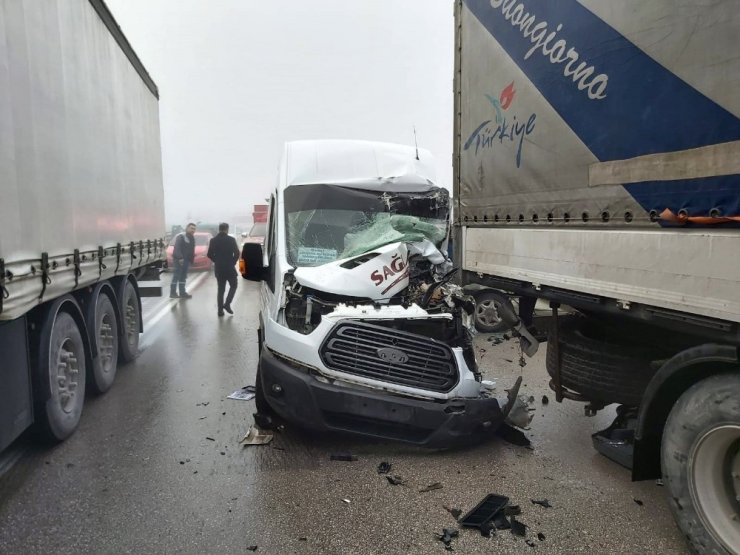 Amasya’da zincirleme trafik kazası: 7 yaralı