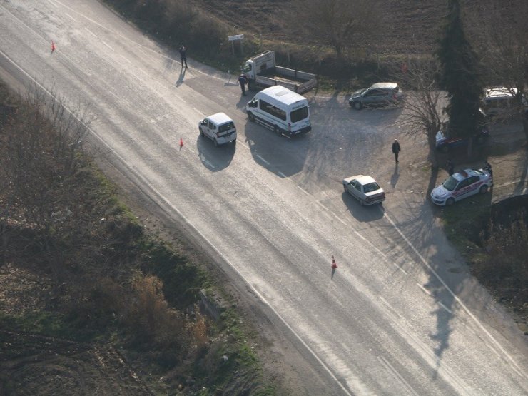 Jandarmadan trafiğe havadan denetim