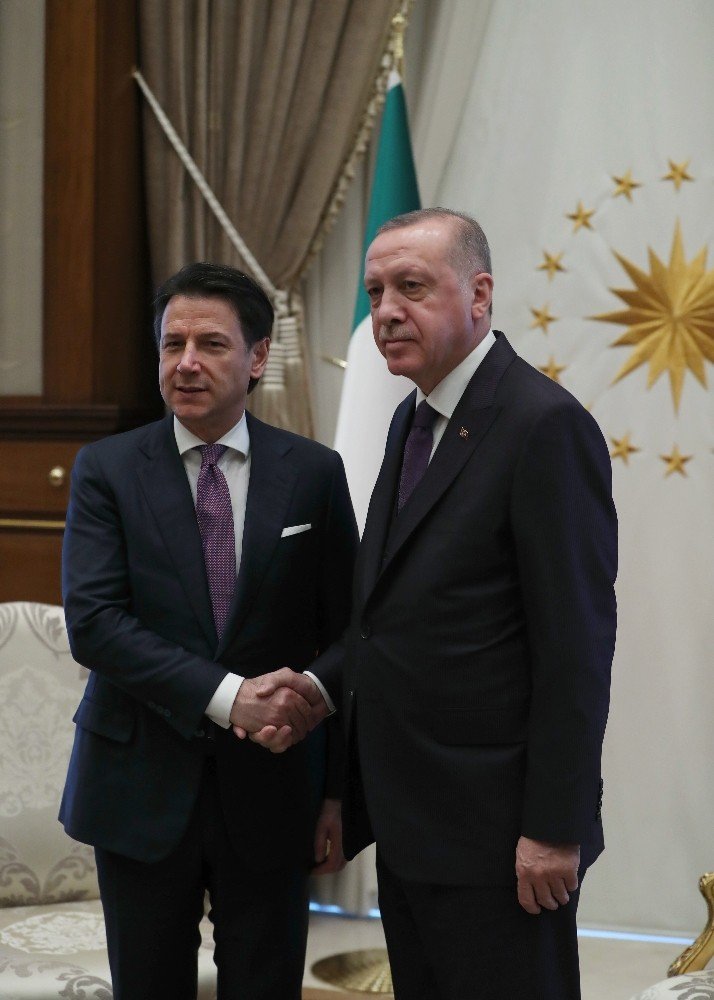 Cumhurbaşkanı Erdoğan, İtalya Başbakanını kabul etti