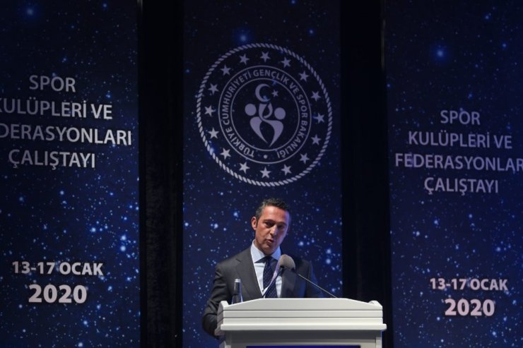 Spor Kulüpleri ve Federasyonları Çalıştayı’nda Ali Koç’tan Türk futbolunun sorunları ve çözüm önerileri