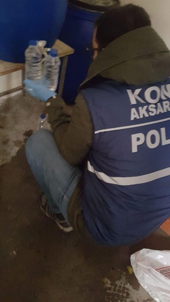 Aksaray’da 222 litre sahte içki ele geçirildi