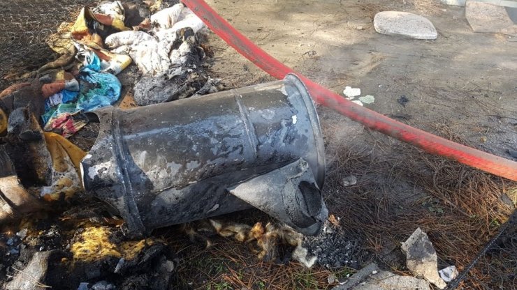 Sobadan çıkan kıvılcım evi yaktı