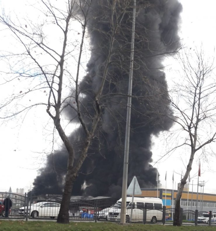 Samsun’da fabrika yangını