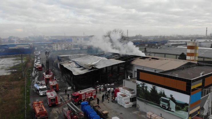 Samsun’daki fabrika yangını