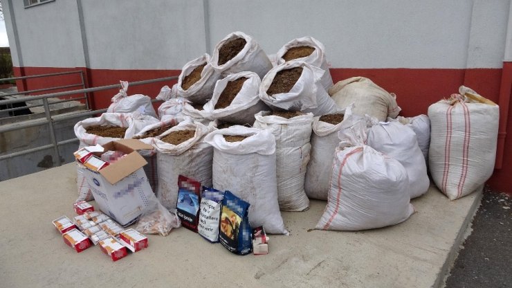 Ergene’de 1 ton kaçak tütün ele geçirildi