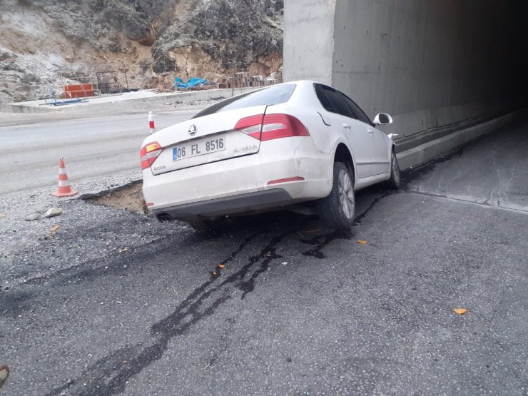 Erkenek Tüneli girişinde kaza: 3 yaralı