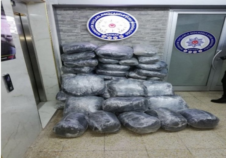Batman’da bir yılda 2 ton uyuşturucu ele geçirildi